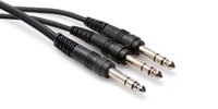 3' 1/4" TRS to Dual 1/4" TRS Audio Y-Cable