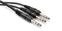 Hosa CYS-105 5' 1/4" TRS to Dual 1/4" TRS Audio Y-Cable