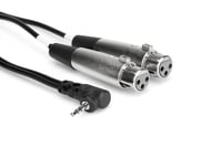 Hosa CYX-401F 1' Dual XLRF to Right-Angle 3.5mm TRS Y-Cable