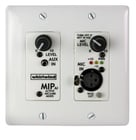 Whirlwind MIPAID/PS  Single Gang Media Input Plate with 1/8" and XLR Inputs, Whit 