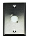 Whirlwind WP1/1H  Single Gang Wallplate with 1 XLR Punch, Silver 