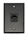 Whirlwind WP1B/1MNS  WallPlate,1Gng,Blk,1NeutrkMXLR 