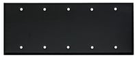 Whirlwind WP5B/0H  5 Gang Blank Wallplate, Black