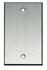 Whirlwind WPX1B/0H  .125" Single Gang Blank Wallplate, Black Anodized Aluminum 