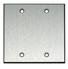 Whirlwind WPX2/0H  .125" Dual Gang Blank Wallplate, Clear Anodized Aluminum 