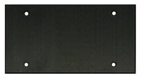 Whirlwind WPX4B/0H  .125" 4 Gang Blank Wallplate, Black Anodized Aluminum 