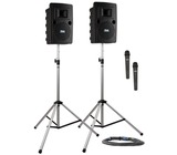 Anchor Liberty 2 Deluxe Package 2 LIB2-U2 and LIB2-COMP Speakers, SC-50NL Cable, 2x SS-550 Stand and 2x Wireless Mics