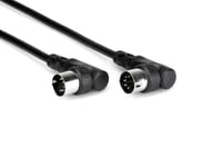 Hosa MID-303RR 3' Right-Angle 5-pin DIN to Right-Angle 5-pin DIN MIDI Cable