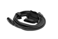 Hosa WTI-148G-100 8" Velcro Cable Organizer Wrap with Center-Pass Gap, 100 Pack, Black