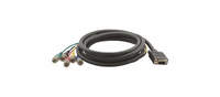 Molded 15-pin HD to 5 BNC (Male-Male) Breakout Cable (75')