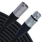 Rapco RM1-20 20' RM1 Series XLRF to XLRM Microphone Cable, Black