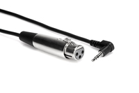 Hosa XVM-101F 1' XLRF to Right-Angle 3.5m TRS Microphone Cable