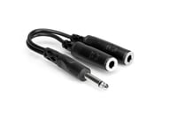Hosa YPP-111 6" 1/4" TS to Dual 1/4" TSF Audio Y-Cable