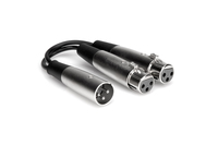 Hosa YXF-119 6" Dual XLRF to XLRM Microphone Y-Cable