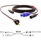 Pro Co EC1-10 10' Combo Cable with Dual XLR and Blue powerCON to Edison