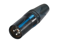 Neutrik NC3MXX-14-BAG-D Cable end XX-14 series 3 pin male, cable OD 8-10mm, blk/silv