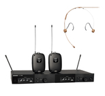Shure SLXD14D/TH53C-K Wireless System with two Bodypack Transmitters and Headworn Mic, Cocoa