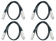 Cable Up DMX-XX525-FOUR-K Cable, DMX 5pM-5pF 25ft 4-Pack