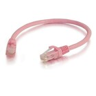 Cables To Go 00493  2ft Cat5e Snagless Unshielded (UTP) Ethernet Cable, Pink 