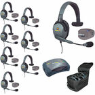 Eartec Co UPMX4GS8 Eartec UltraPAK/HUB Full Duplex Wireless Intercom System w/ 8 Max 4G Single Headsets
