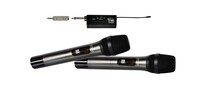 Galaxy Audio GTU-HHP5AB  Mini wireless system, 2 handheld transmitters, dual receiver 