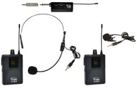 Galaxy Audio GTU-SVP5AB  Mini wireless system, 1 headset, 1 lav, dual receiver 