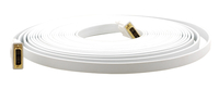 Kramer C-DM/DM/FLAT(W)-6 [Restock Item] DVI-I Single link (Male-Male) Flat White Cable (6')