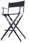 FilmCraft CH19521  30" Foldable Director's Chair, Black with Canvas 