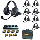 Eartec Co EVXT8  EVADE Full Duplex Wireless Intercom System W/ 8 Headsets 