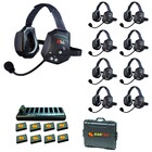 Eartec Co EVXT9  EVADE Full Duplex Wireless Intercom System W/ 9 Headsets 