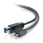 Cables To Go 28865  3' (0.9m) USB 3.0 USB 3.1 Gen 1 USB-C to USB-B Cable M/M, Black