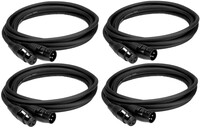 Hosa HMIC-020-PK1-K 4 Microphone Cable Stage Bundle