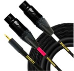 Mogami GOLD-3.5-2-XLRF-15 Gold 3.5mm TRS to Dual XLRF Audio Cable, 15 ft