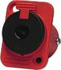 Whirlwind WCQF#-WHR  1/4" TRS Female Chassis Connector, Red & Number