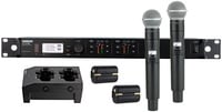 Shure ULXD24D/SM58-G50 ULXD Dual Channel Handheld Wireless Bundle with 2 SM58 Mics, 2 Batteries, Charger, in G50 Band