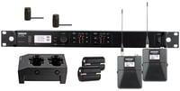Shure ULXD14D/85-G50 ULXD Dual Channel Lavalier Wireless Bundle with 2 Bodypacks, 2 WL185 Mics, 2 Batteries and Charger, in G50 Band