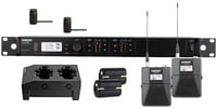 Shure ULXD14D/85-H50 ULXD Dual Channel Lavalier Wireless Bundle with 2 Bodypacks, 2 WL185 Mics, 2 Batteries and Charger, in H50 Band