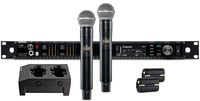 Shure AD24D/SM58-G57 Axient Dual Channel Handheld Wireless Bundle with 2 SM58 Mics, 2 Batteries, Charger, in G57 Band