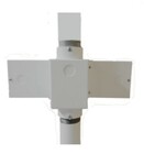 Nigel B Design 12X10DPM-W 12" x 10" Utility Shelf Double Pole Mount with Power Receptacle, White