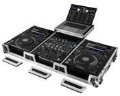 Odyssey FZGS12CDJWXD2 Coffin Case for DJ Mixer and Two Media Players with Glide Platform