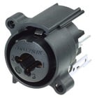 Neutrik NCJ6FA-V-0 3-Pole XLR Female Vertical PCB Mount Receptacle with 1/4" Stereo Jack and Retention spring