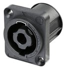 Neutrik NL4MDXX-V speakON XX Series 4 Pole Receptacle, PCBV, Countersunk Screw Holes for Front or Rear Mounting