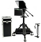 ikan PT4700S-TMW-PEDESTAL  17" SDI Teleprompter, Pedestal and Dolly Turnkey, 19" Widescreen Talent Monitor