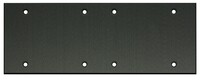 Whirlwind WPX6B/0H .125" 6 Gang Blank Wallplate, Black Anodized Aluminum