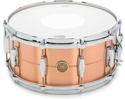 Gretsch Drums USA Custom 6.5x14" 2mm Copper Snare Drum Heavy-duty 4mm Hoops, Lightning Throw-off, 'Snap-In' Key Holder, and 42-Strand Snare Wires