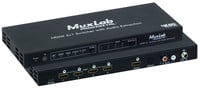 MuxLab 4x1 4K/60 HDMI Switcher with Audio Extraction Switcher for 4 Sources to 1 Display
