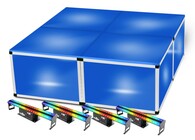 ProX XSA-4X416PKGLED  LUMOSTAGE + Package of 4x 16" Acrylic Stage Platform