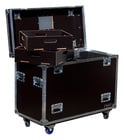 Odyssey OPT452230WBRN Professional 45" x 22" x 30" Brown Hex Board Utility Tour Trunk Case with Caster Wheels