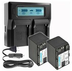 VidPro ACD-7982BC 2 x BP-A30 Batteries and Dual Charger Kit, 14.4V, 3600mAh