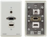 Kramer WXA-H1/US Passive Pass-Through Wall Plate, 15–Pin HD, 3.5mm Audio, and HDMI
